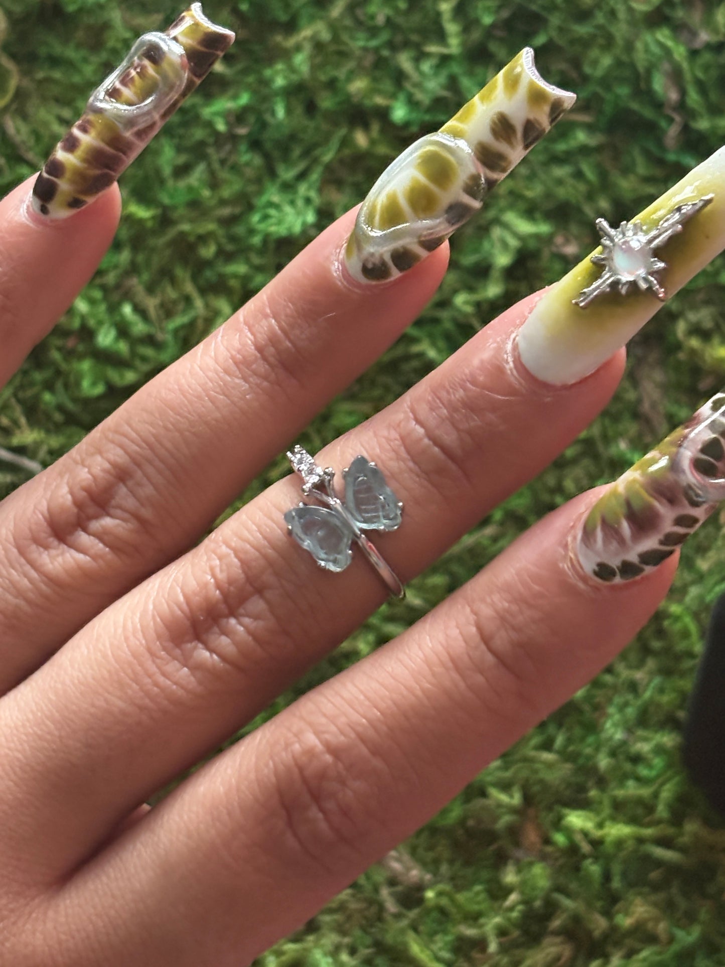 Fluorite Butterfly Ring