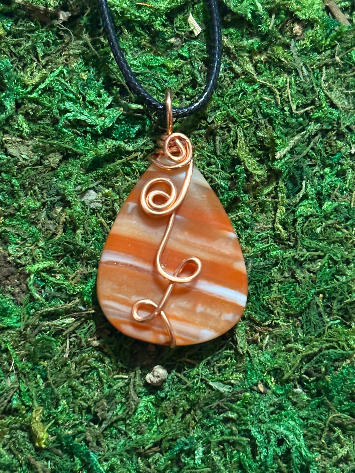 Carnelian wrapped in Copper