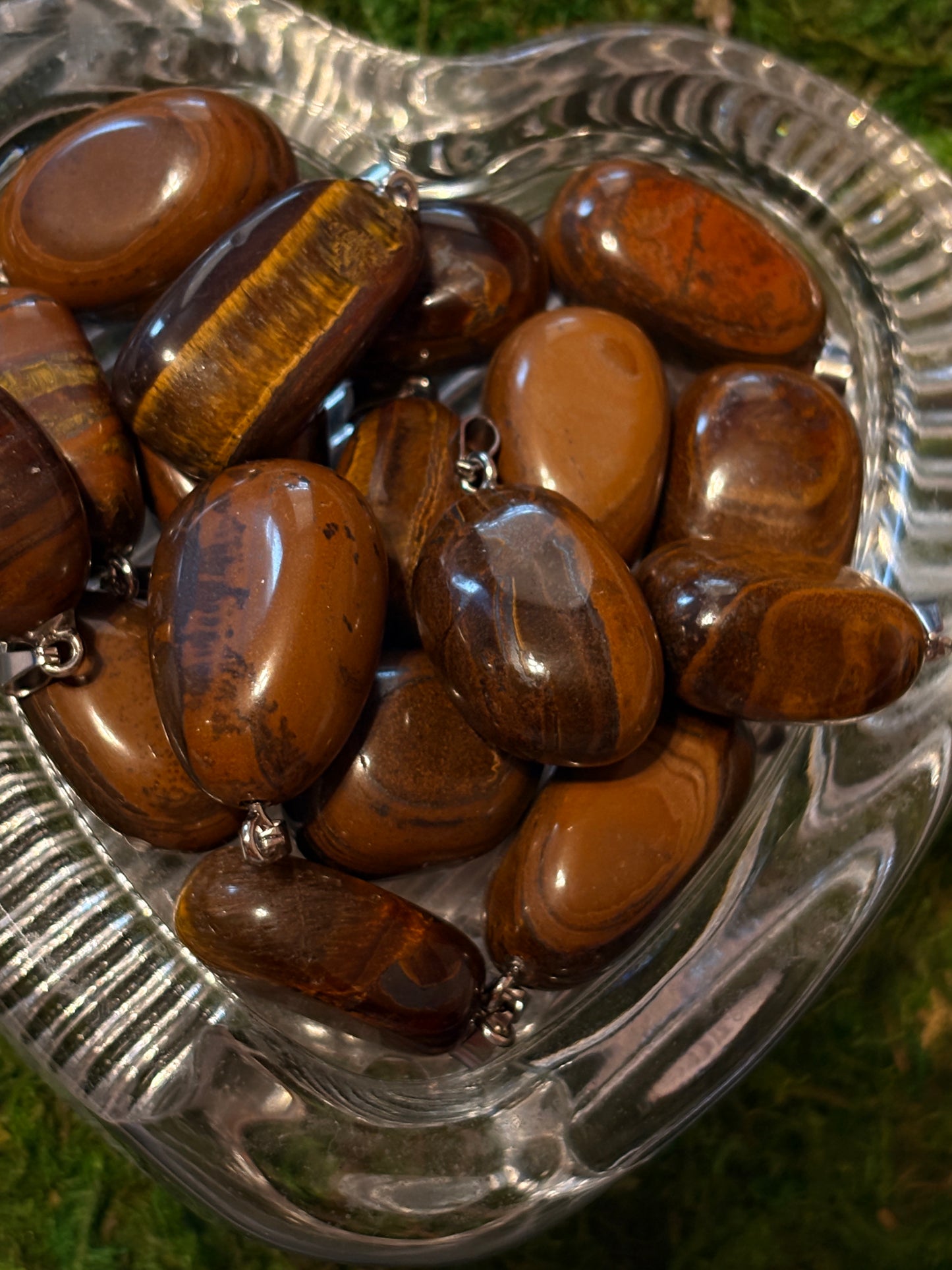 Chunky Tigers eye pendants