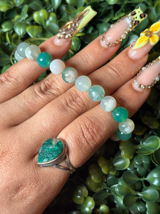 Blue flower agate