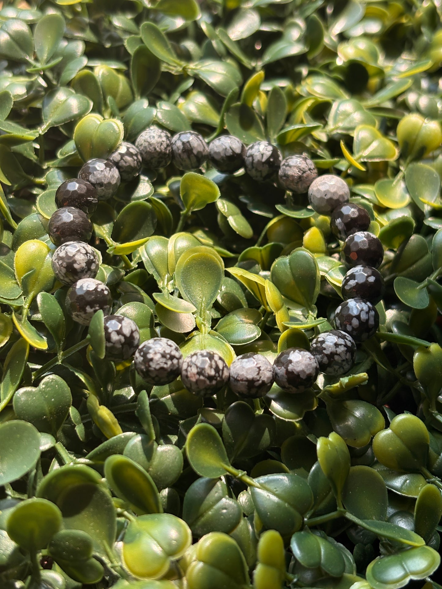 Snowflake Obsidian faceted