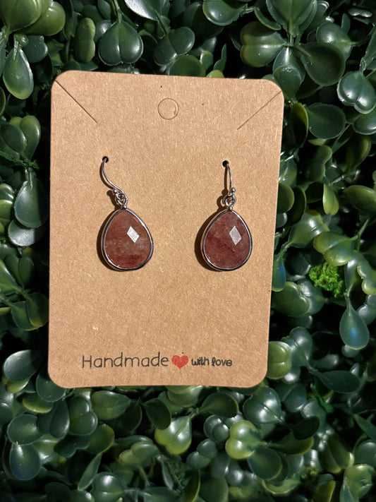 Strawberry Quartz Earrings