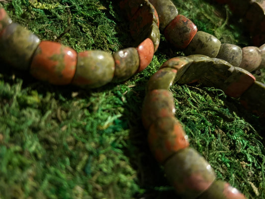 Chunky Unakite Bracelet