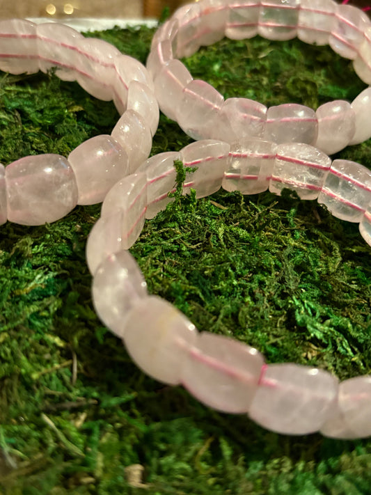 Chunky Rose Quartz Bracelet