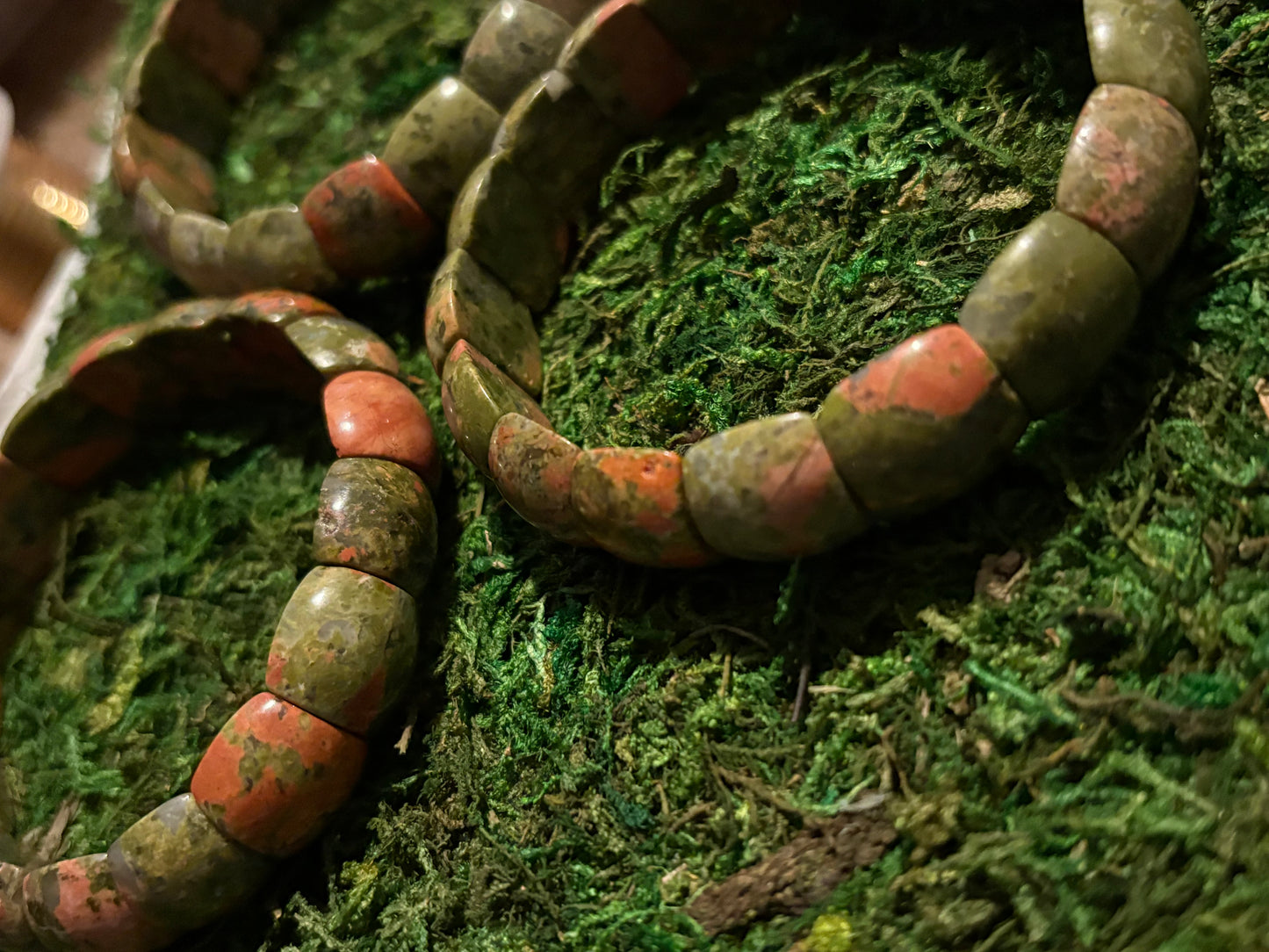 Chunky Unakite Bracelet