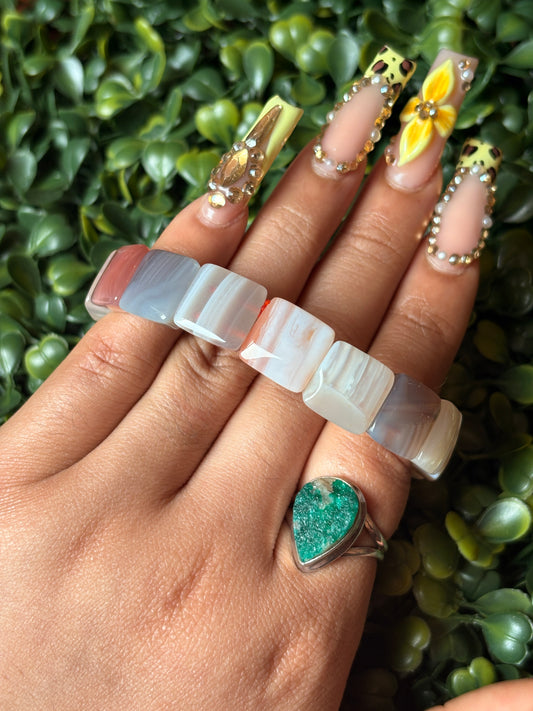 Agate Bangle Bracelet
