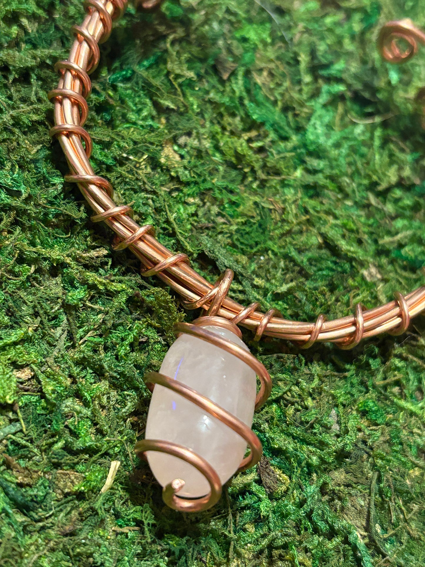 Rose Quartz Copper Bracelet ✨